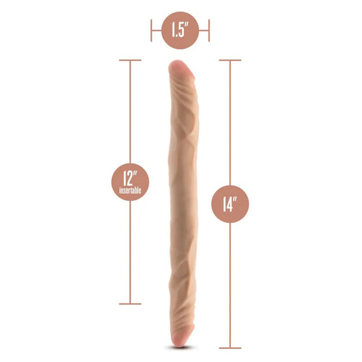 Dr. Skin Plus 14 Inch Posable Double Dong – Dual-Ended Dildo > Dildos > Double Dildos