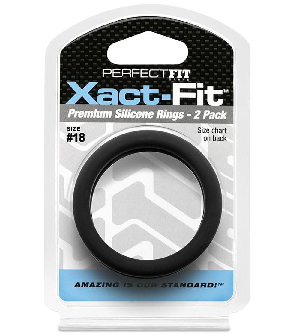 Xact-Fit Ring 2-Pack #18 Black Cockrings