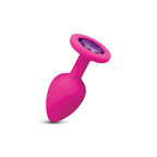 Cheeky Charms Gemma (Purple Gem Pink) – Small Silicone Butt Plug > Anal Range > Jewel Butt Plugs