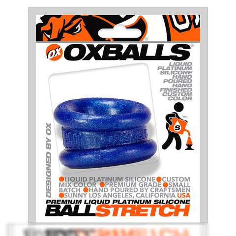 Neo 1.25 Inch Short Ball Stretcher Squishy Silicone - Blue Balls Ball Stretcher