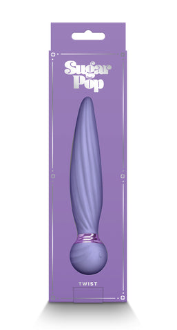 Sugar Pop Twist Purple Silicone Rechargeable Water Resistant Vibrator Vibrators