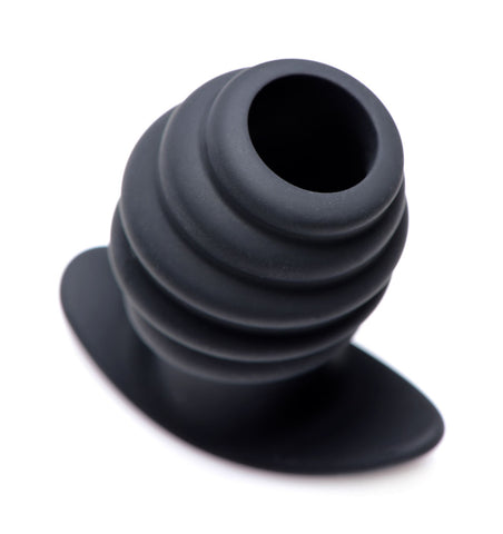 Hive Medium Silicone Ribbed Hollow Anal Plug for Pleasure Butt Plugs - Hollow