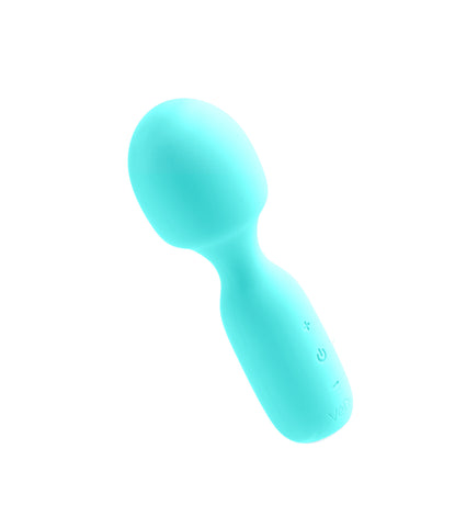 Wini Rechargeable Mini Wand Massager Black with 10 Vibrations Electric Massager