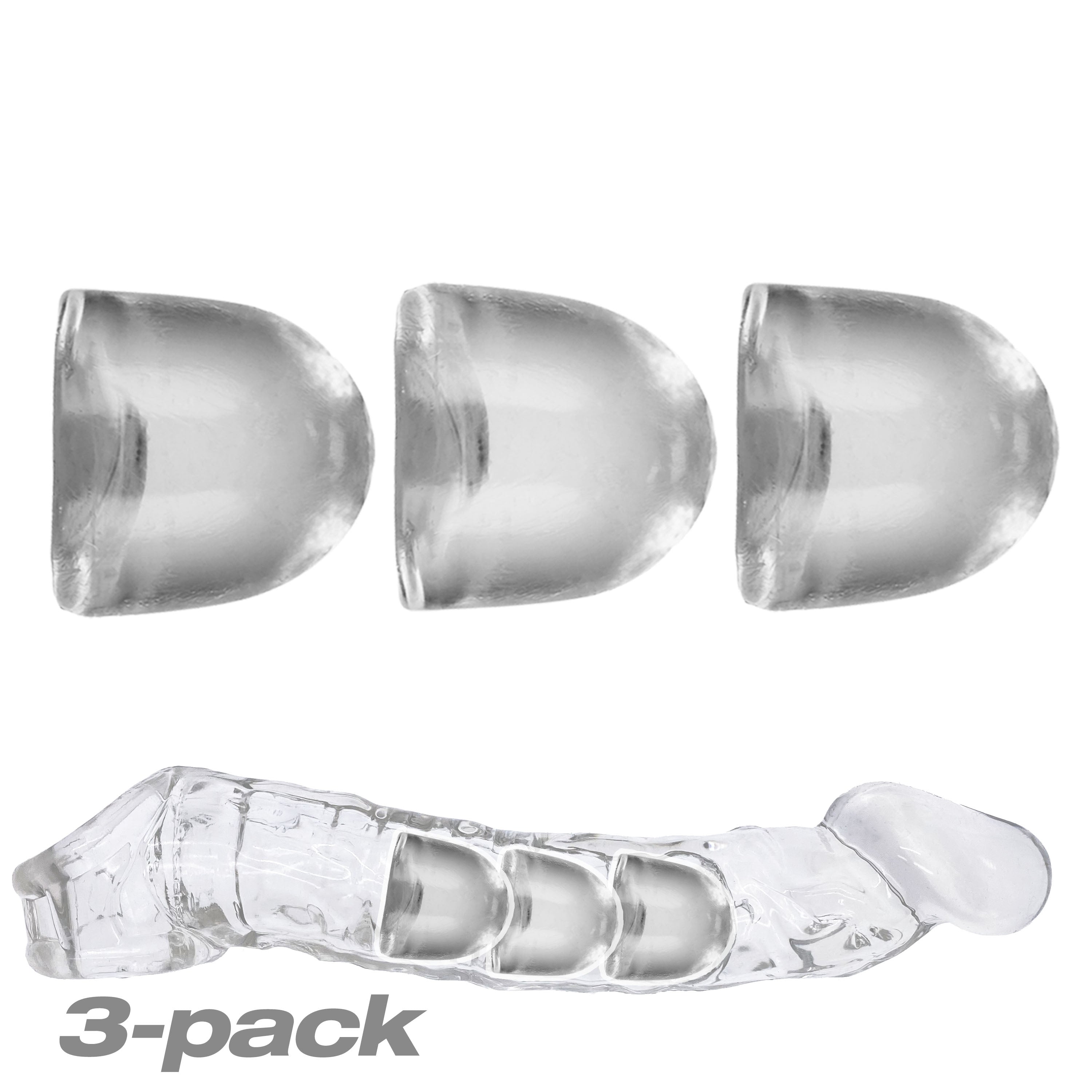 Oxballs Adjustfit Insert 3-Pack Clear Cocksheath Inserts SLEEVES