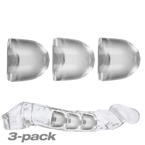 Oxballs Adjustfit Insert 3-Pack Clear Cocksheath Inserts SLEEVES
