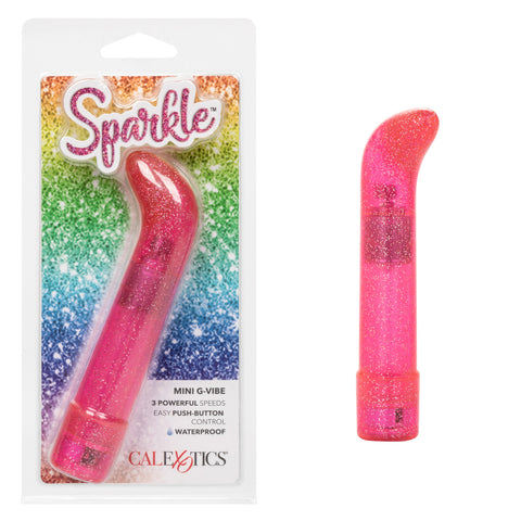 Sparkle Mini G-Vibe Pink Mini G Massager With 3 Speeds Waterproof 4.5 Inch Vibrators