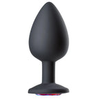 Cloud 9 Novelties Gems Jeweled Silicone Anal Plug - Large Black > Anal Range > Jewel Butt Plugs