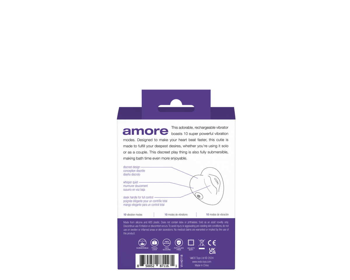 Amore Purple Vibrator with 10 Vibration Modes > Vibrators > Unconventional
