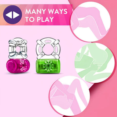 Play With Me Pleaser Rechargeable Vibrating C-Ring Pink Cock Rings Vibrating
