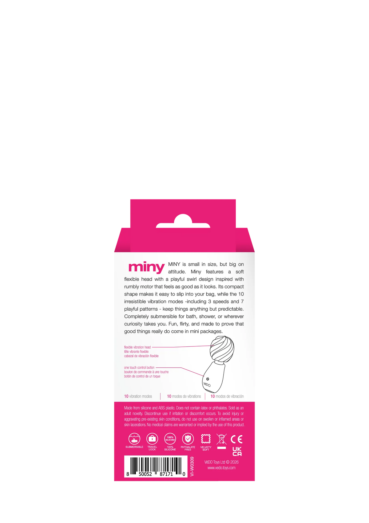 Miny – Rechargeable Compact Wand Vibrator With 10 Speeds