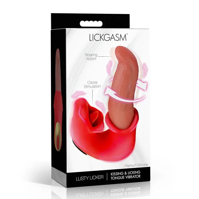 Lusty Licker Kissing and Licking Tongue Vibrator (Red) – Clitoral Vibrator Red > Vibrators > Unconventional