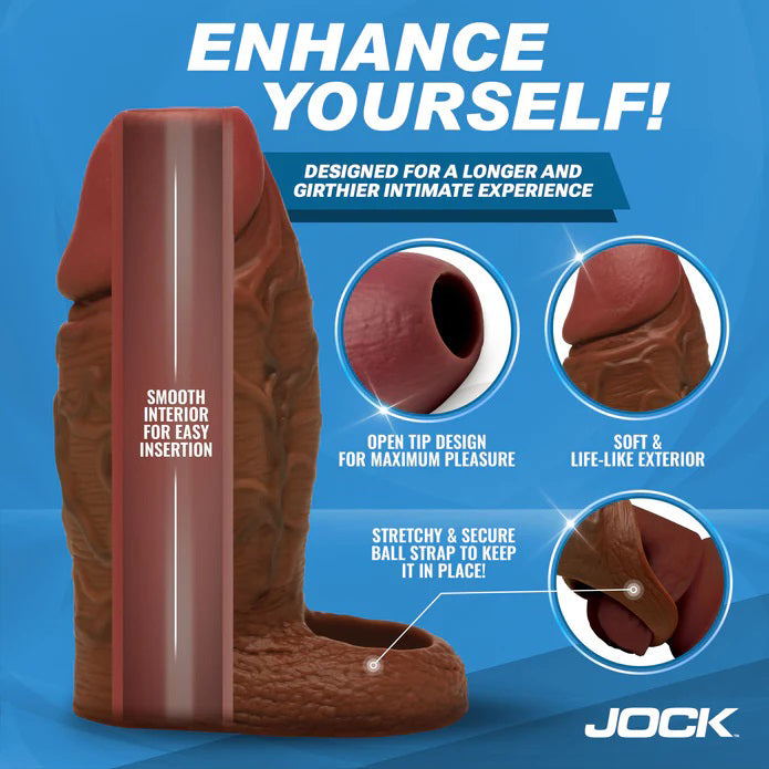 Jock Enhancers 1 Inch Silicone Penis Extension Sleeve Light > Sex Toys For Men > Penis Sleeves