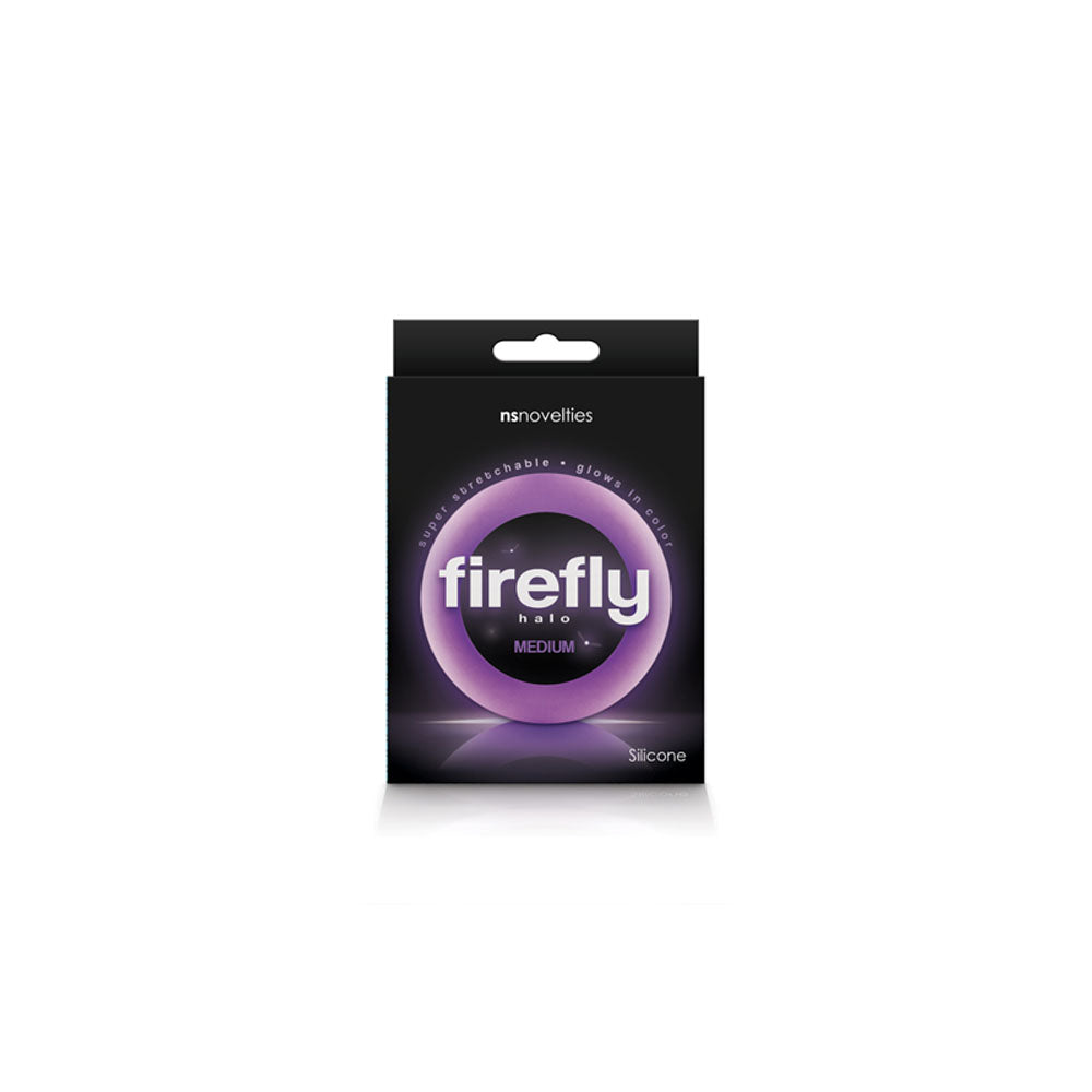 Firefly Halo - Glow In Dark 55 mm Cock Ring - Purple Purple COCK RINGS