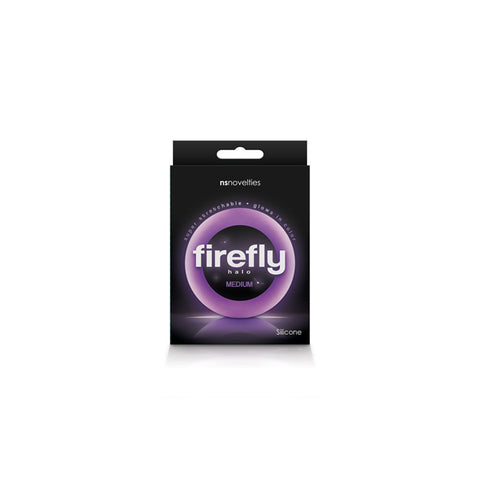 Firefly Halo - Glow In Dark 55 mm Cock Ring - Purple Purple COCK RINGS