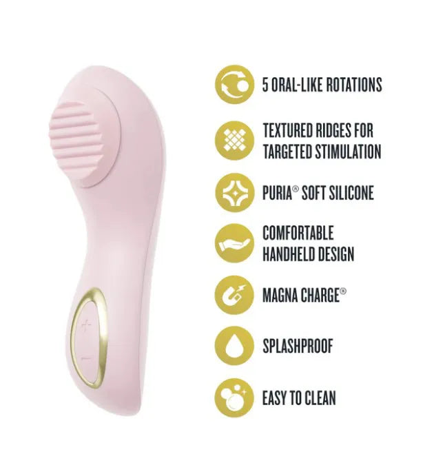 Delice Dahlia – Stimulating Personal Massager with Rotating Pearl > Sex Toys For Ladies > Clitoral Vibrators and Stimulators