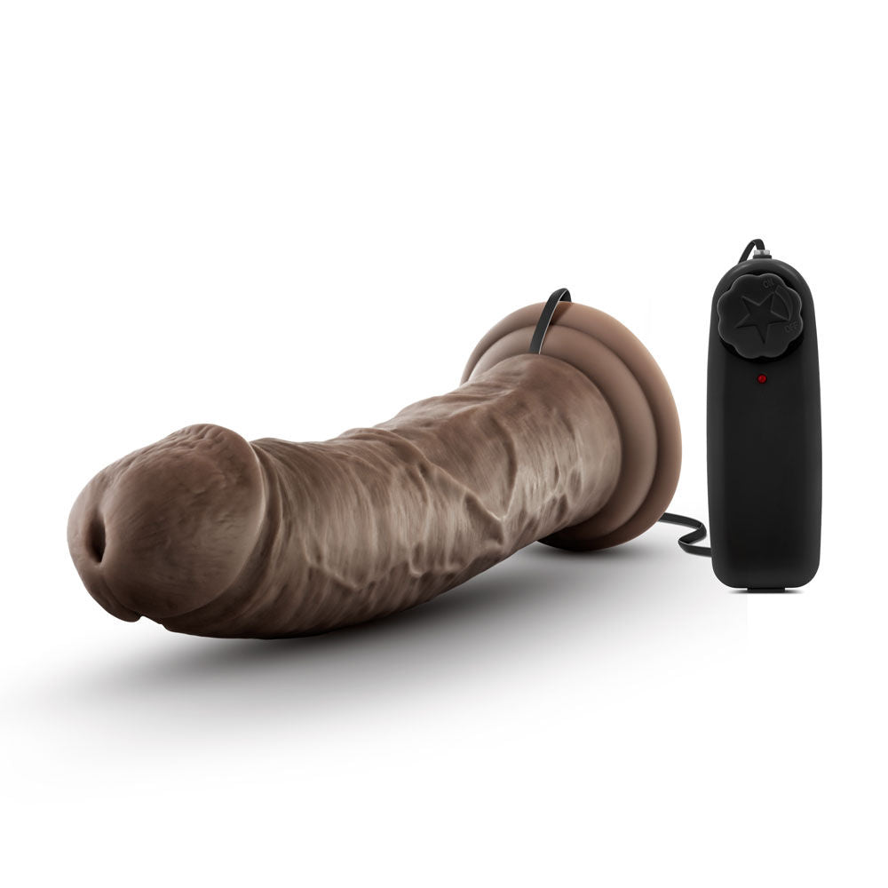 Dr Joe 8 Inch Chocolate Vibrating Suction Cup Sex Toy DONGS Vibrating
