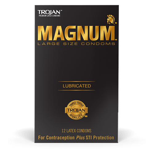 Trojan Magnum Large Size Lubricated Condoms 12 Pack > Essentials > Condoms