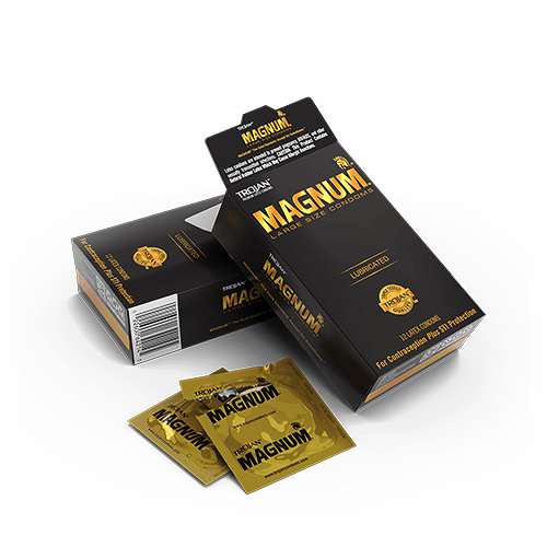 Trojan Magnum Large Size Lubricated Condoms 12 Pack > Essentials > Condoms