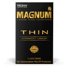 Trojan Magnum Thin Large Size Lubricated Condoms 12 Pack > Essentials > Condoms > Non-Latex