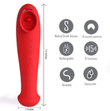 Maia Toys STIMULATORS Red Maia Destiny -  USB Rechargeable Suction Fluttering Tongue Vibrator Wand 5060311473097