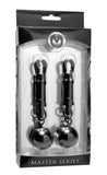 Master Series Adult Toys Black Black Bomber Nipple Clamps With Ball Weights 848518015846
