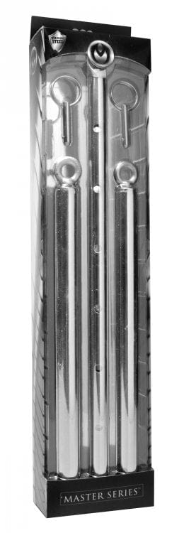 Master Series Adult Toys Chrome Adjustable Steel Spreader Bar Silver 848518000736