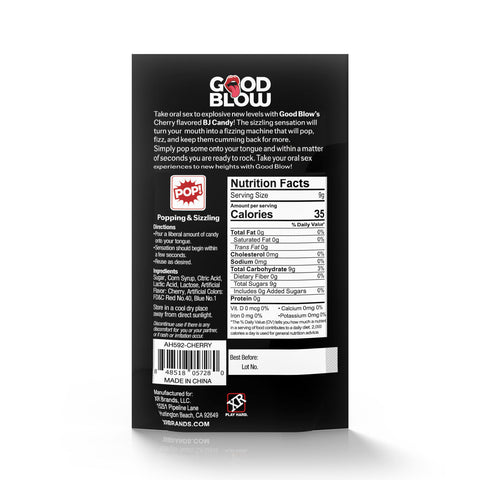 Cherry Flavored Oral Sex Candy for Adults with Popping Fizz Oral Gels & Sprays