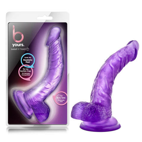 B Yours Sweet and Hard Pink Dong with Suction Cup Base DONGS
