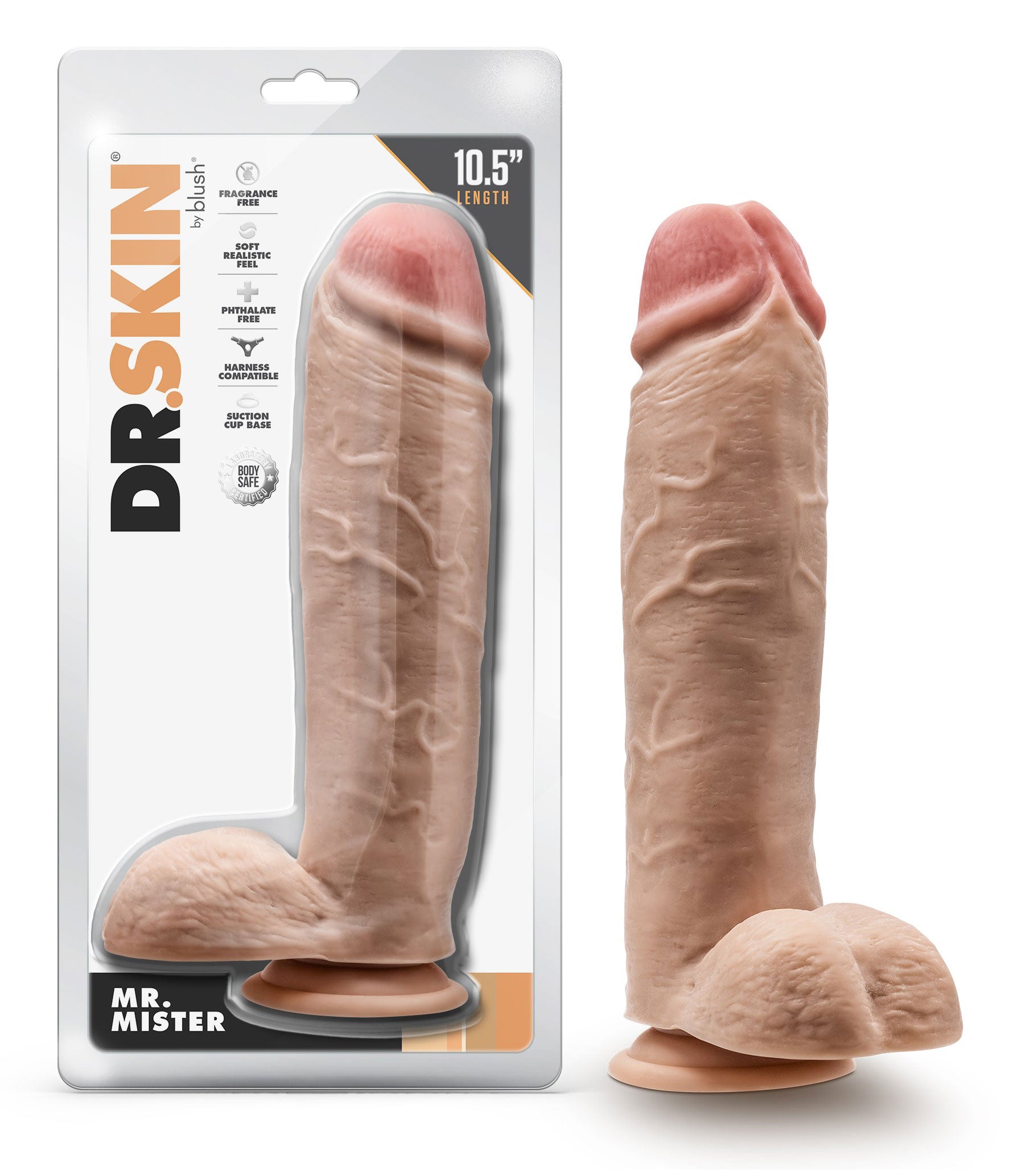 Dr Skin Mr Mister 10.5 Inch Realistic Dildo With Suction Base > Dildos > Large Dildos