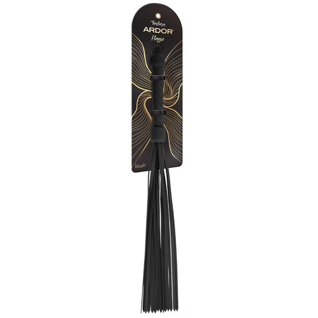Temptasia Ardor – Silicone Flogger - Black > Bondage Gear > Whips & Floggers