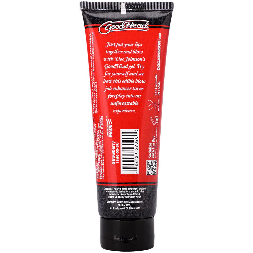 Goodhead Gel Strawberry 4 Ounce Oral Delight Gel > Lube > Oral Gels & Sprays