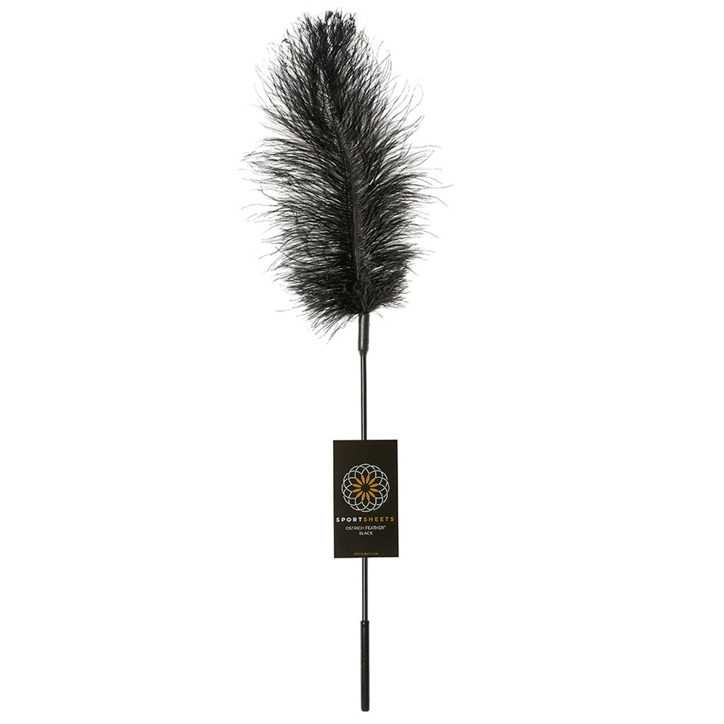 Black Ostrich Feather Tickler Black > Bondage Gear > Ticklers