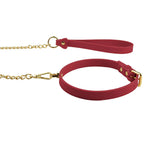 Temptasia Ardor – Adjustable Silicone Collar and Leash Set - Red and Gold > Bondage Gear > Collars & Leashes