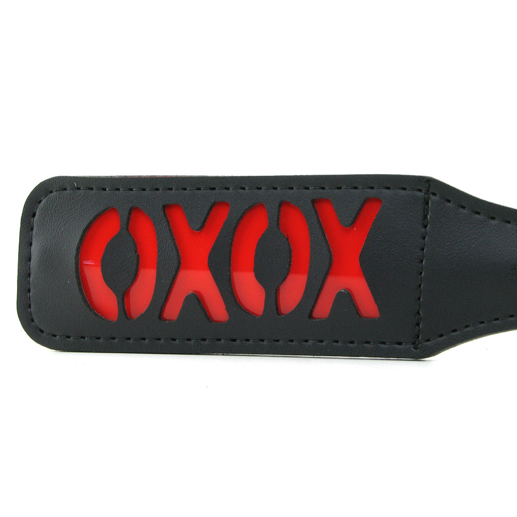 Sex & Mischief XOXO Vinyl Paddle 30 cm Length Includes Matching Wrist Strap Paddle > Bondage Gear > Paddles