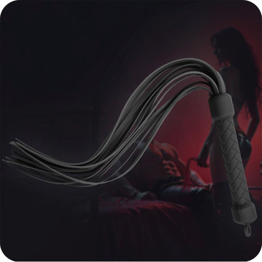 Temptasia Ardor – Silicone Flogger - Black > Bondage Gear > Whips & Floggers