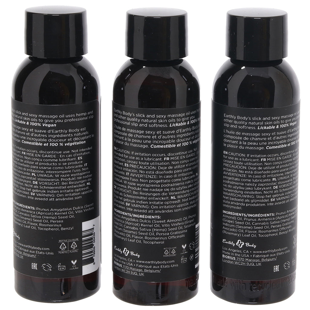 Edible Tropical Massage Oil Trio 3 x 59ml - Mango Pineapple Banana > Essentials > Massage Oil