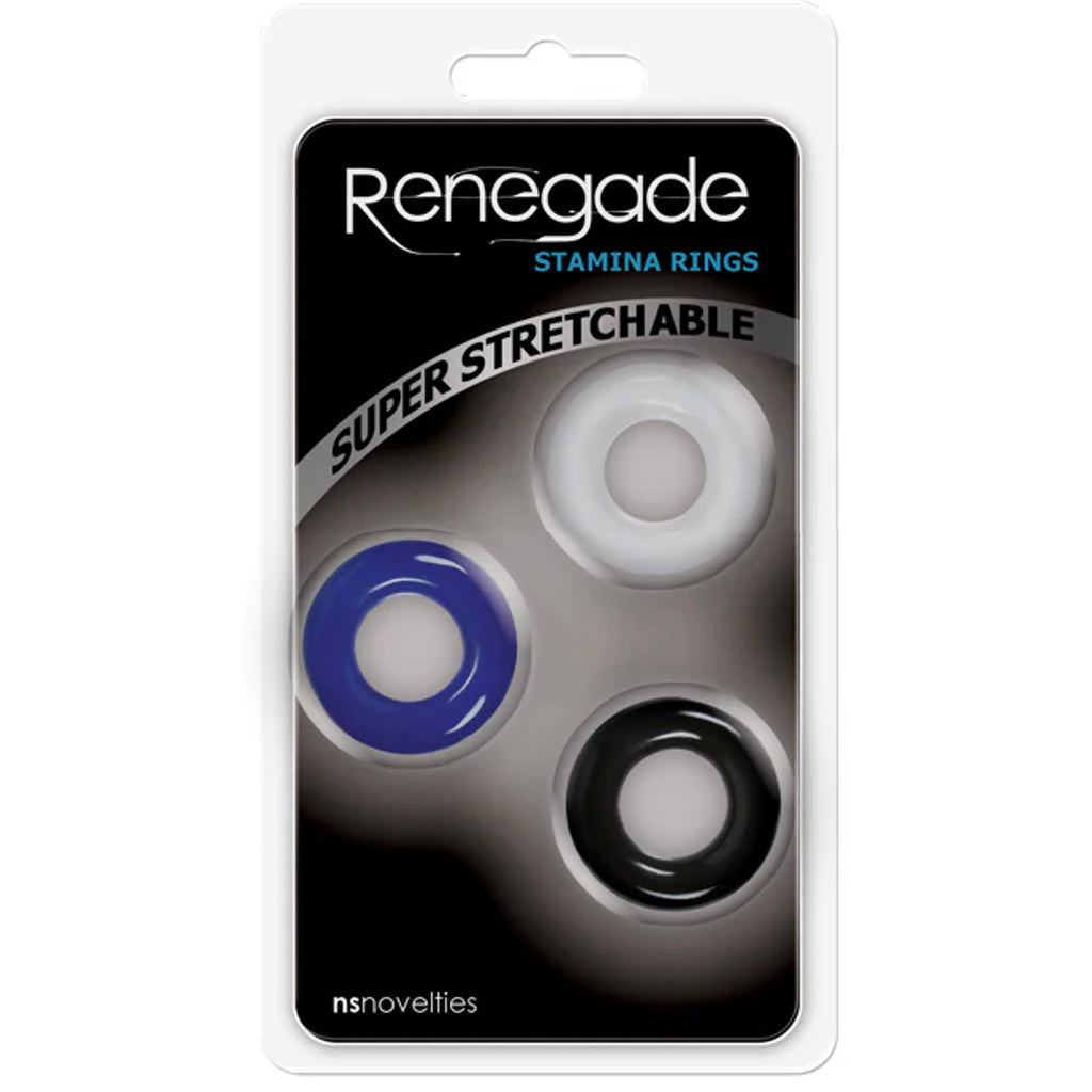 Renegade Stamina Rings (Set of 3) – Colored Stretchy TPE Cock Rings > Cock Ring > Sets