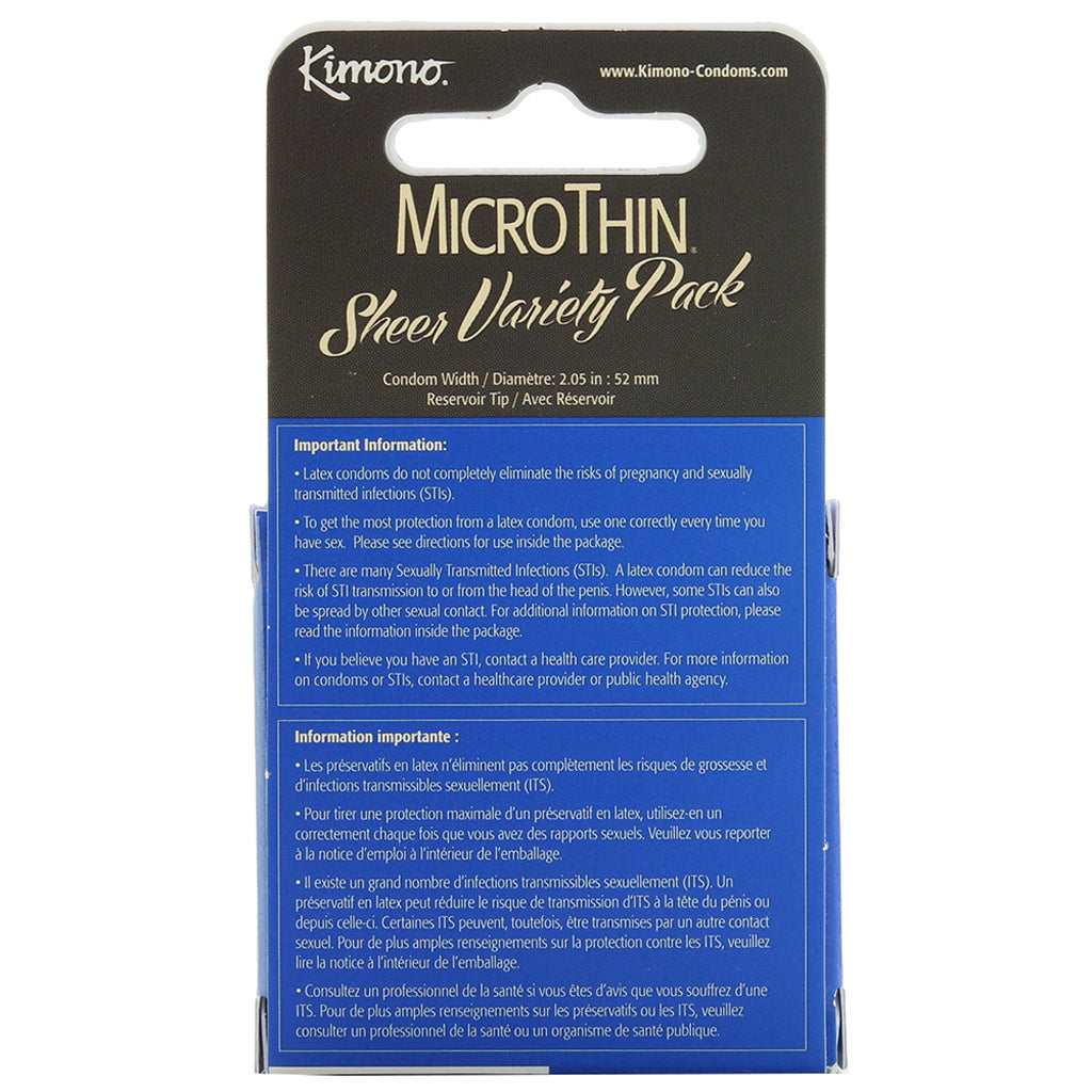 Kimono Microthin Sheer Variety Pack - 3 Pack > Essentials > Condoms