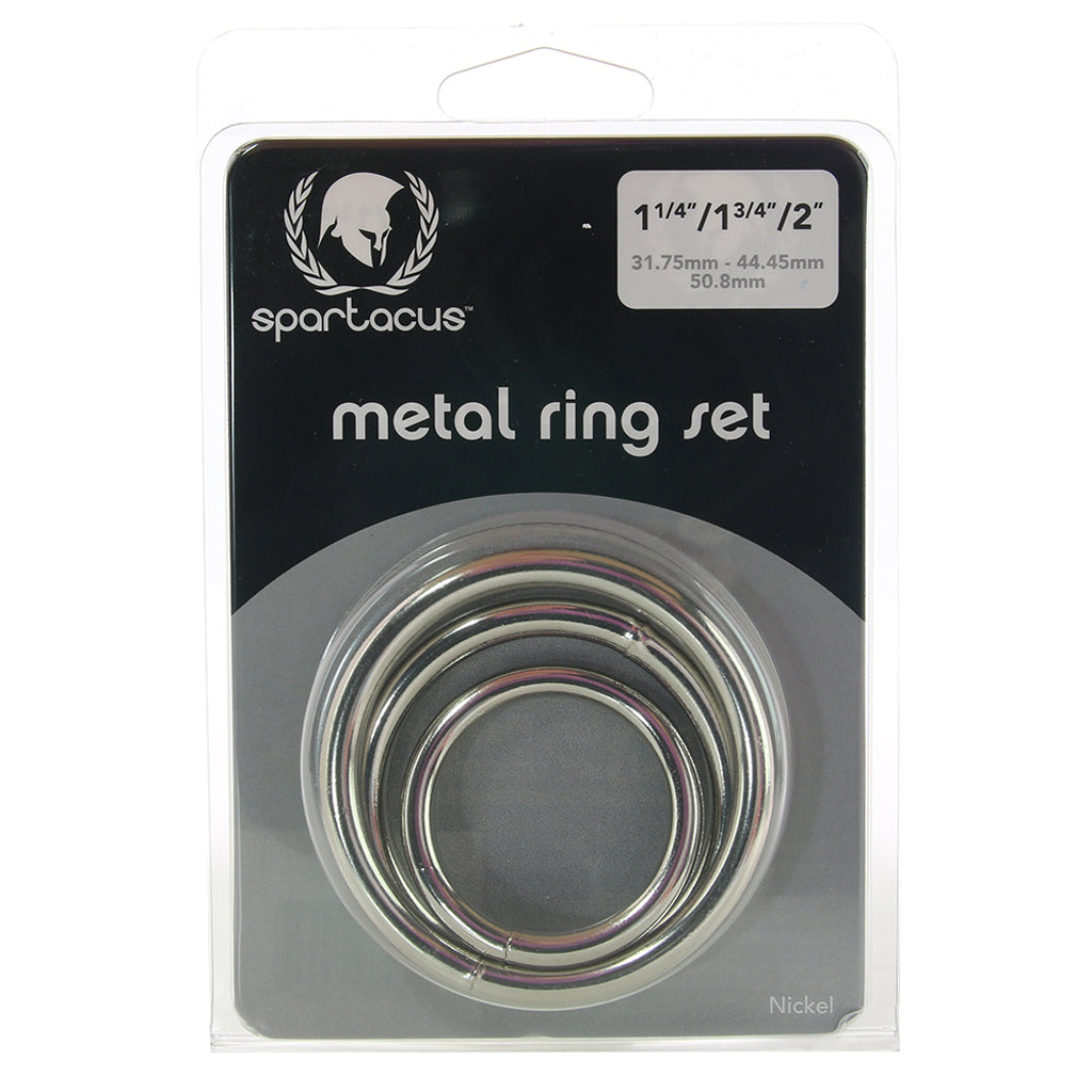 Metal C Ring Set – Slim Metal Cock and Ball Rings Set 1 1/4 inch - 2 Inch > Cock Ring > Metal