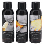 Edible Tropical Massage Oil Trio 3 x 59ml - Mango Pineapple Banana > Essentials > Massage Oil