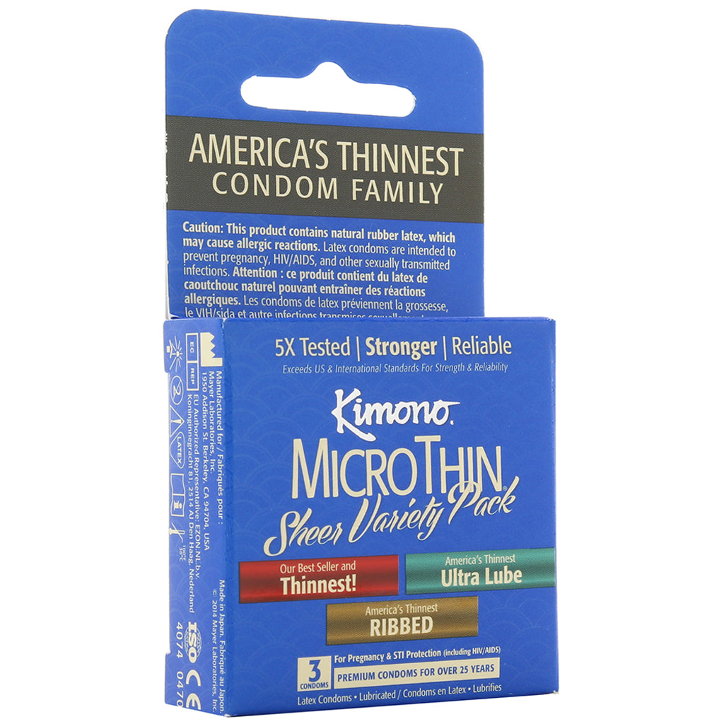 Kimono Microthin Sheer Variety Pack - 3 Pack > Essentials > Condoms