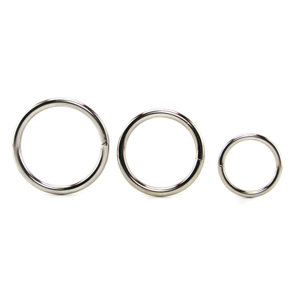 Metal C Ring Set – Slim Metal Cock and Ball Rings Set 1 1/4 inch - 2 Inch > Cock Ring > Metal