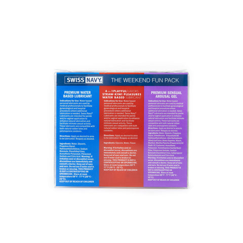 Swiss Navy Weekend Fun Pack Personal Lubricants Set 3 Ounce