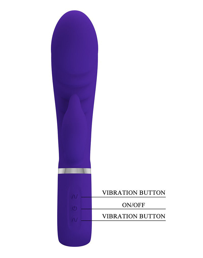 Prescott Super Soft Purple Silicone Rabbit Vibrator for Couples VIBRATORS-RABBIT