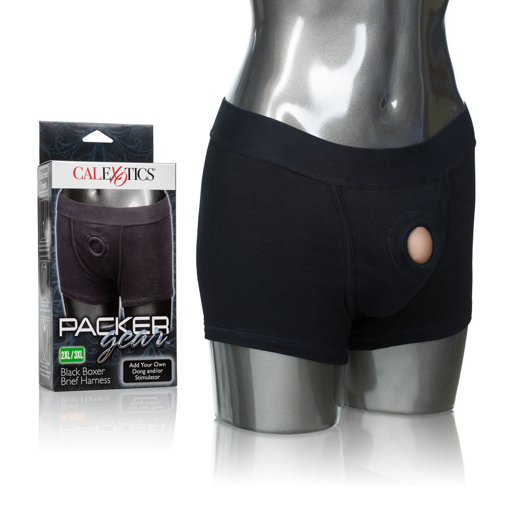 Packer Gear Black Boxer Brief Harness – Comfortable Masculine Cut Brief Harness > Gender > Bodywear