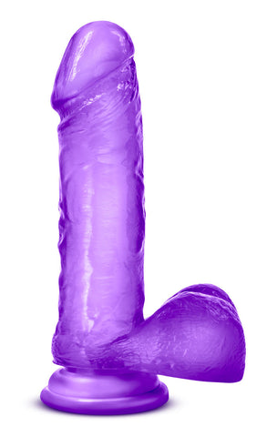 B Yours Sweet N Hard Purple Dildo with Suction Cup Mount DONGS