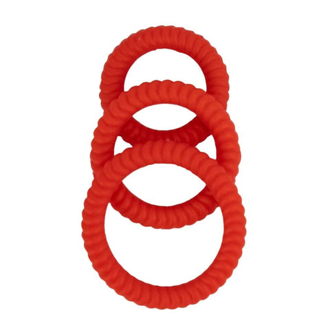 Ram Ultra Black Silicone Cock Ring Set for Enhanced Pleasure > Cock Ring > Sets