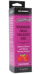 GoodHead Warming Head Oral Delight Gel Strawberry Flavor 4 fl oz Default Title > Lube > Oral Gels & Sprays