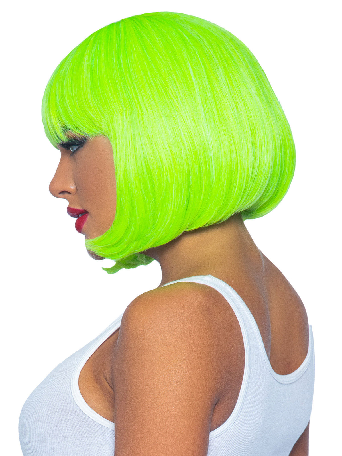 12 Inch Neon Green Short Bob Wig for Bold Festival Looks Green Wigs