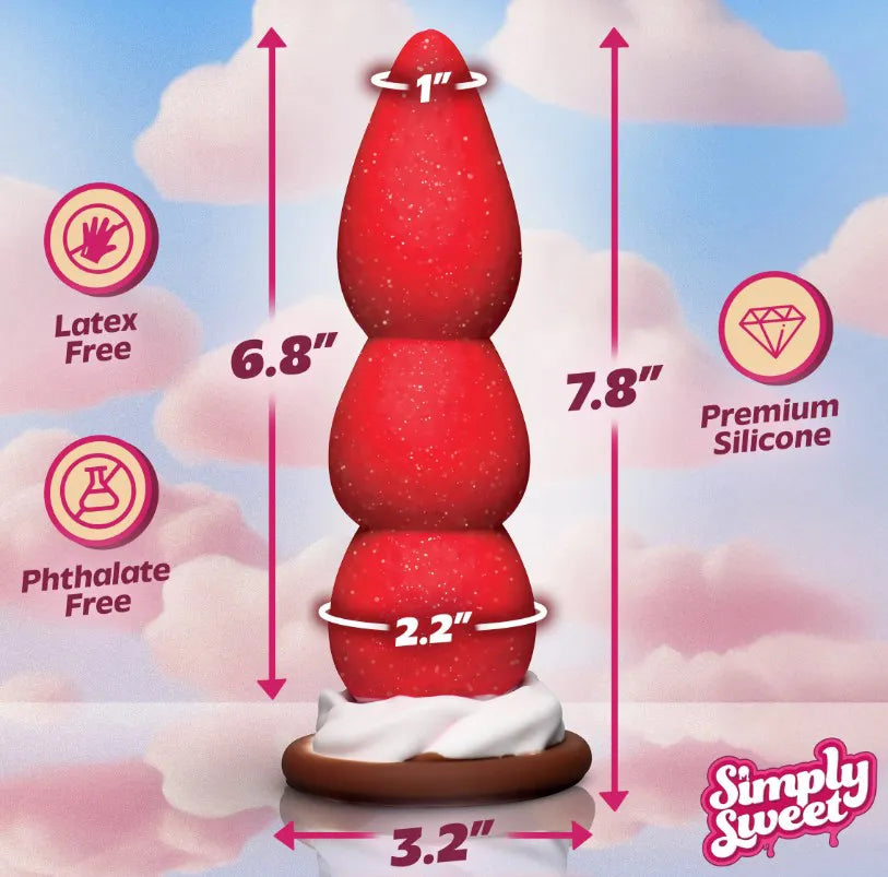Strawberry Sweet Cream Premium Silicone 7.8" Dildo > Dildos > Other Dildos